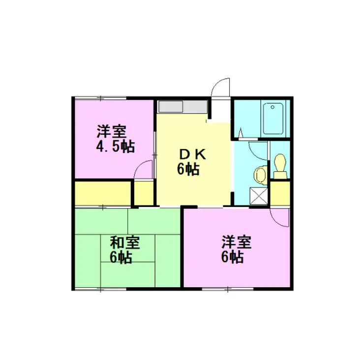 コーポ白山B 2階階 間取り