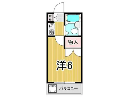 稲垣ハイツ(1K/2階)の間取り写真
