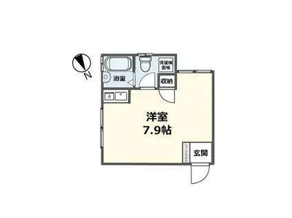 GRACE HEIGHTS KITANO(ワンルーム/1階)の間取り写真