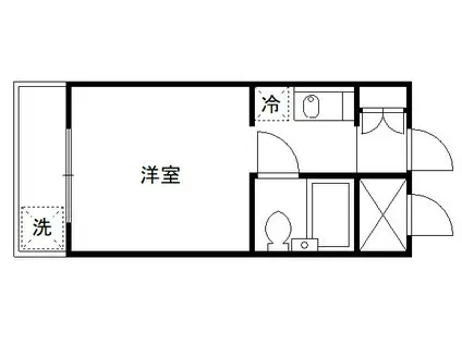 ユースフル大塚(ワンルーム/2階)の間取り写真
