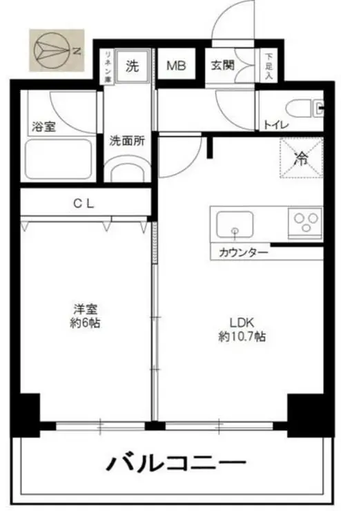 ラフィスタ品川ベイ 6階階 間取り