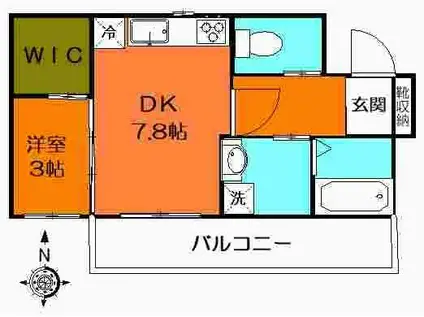 グランヴィア(1DK/1階)の間取り写真