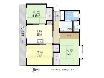 仲道コーポ(3DK/2階)の間取り写真