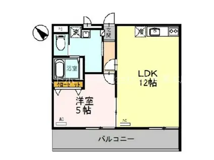 ASAHI(1LDK/3階)の間取り写真