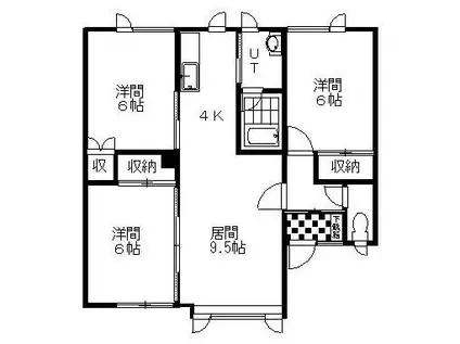 コーポ希II(3LDK/2階)の間取り写真