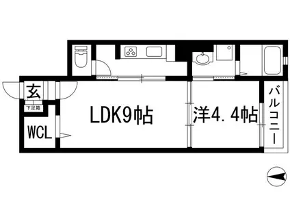パル池田 1(1LDK/2階)の間取り写真