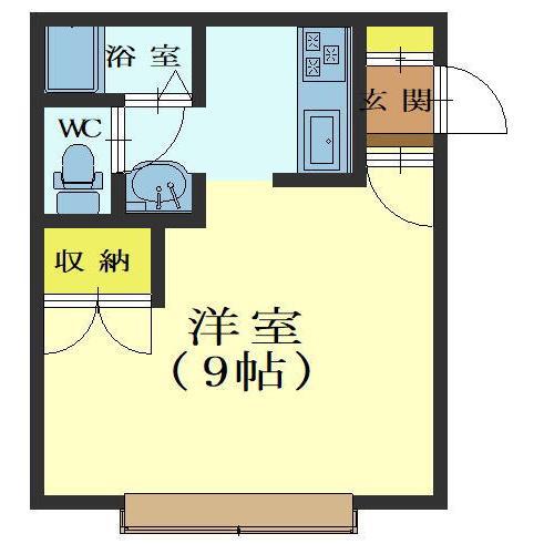 メゾンM(ワンルーム/2階)の間取り写真