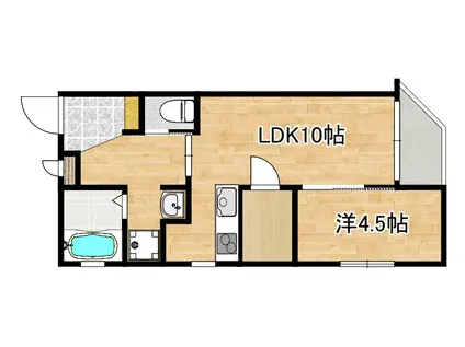 CRAFT(1LDK/1階)の間取り写真