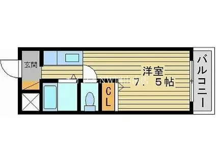 プレアール大供(1K/4階)の間取り写真