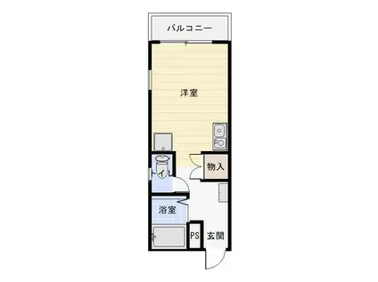 サン・パティオ(ワンルーム/3階)の間取り写真