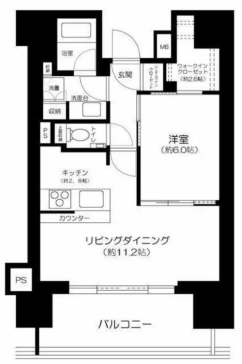 ザ・パークハウス渋谷美竹 7階階 間取り