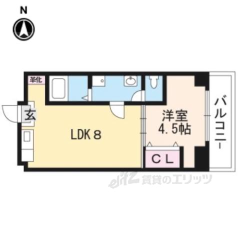 PRECIOUS ONE(1DK/2階)の間取り写真
