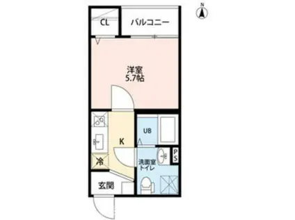 T.A向島1丁目(1K/3階)の間取り写真