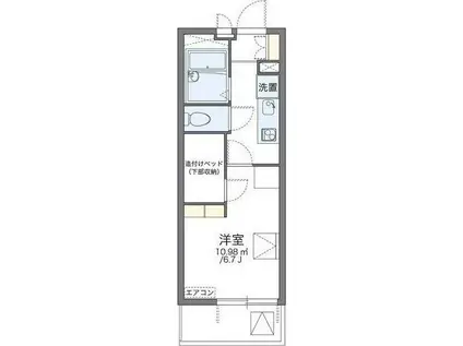 レオパレスTOWA(1K/3階)の間取り写真