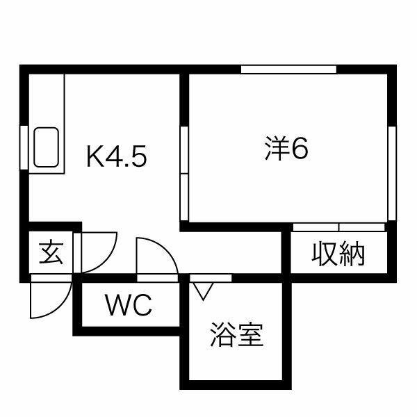 MIKIハウス(1LDK/1階)の間取り写真