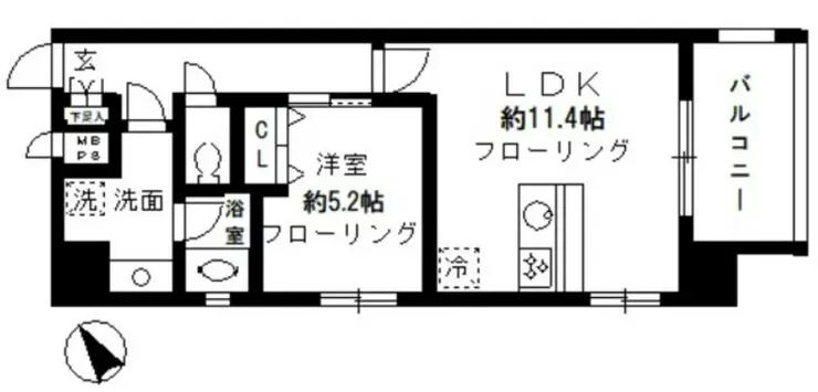 ベルドミール目黒 4階階 間取り