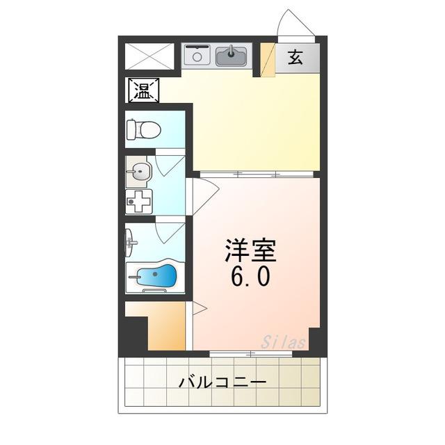 リヴィエール三井(1K/6階)の間取り写真