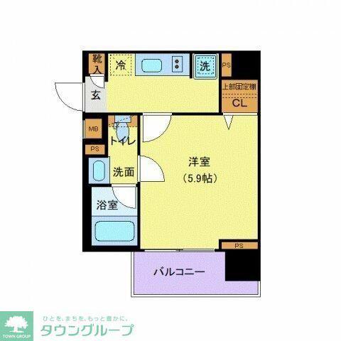 LOG武蔵小杉(1K/3階)の間取り写真