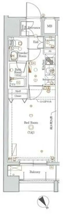 グラントゥルース田端 10階階 間取り