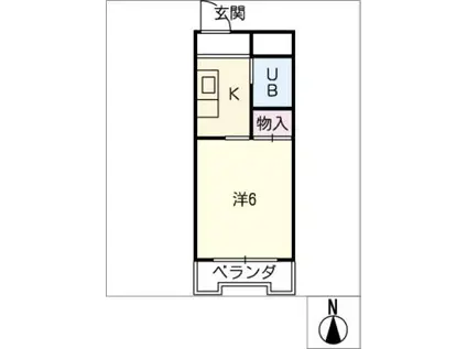 大豊マンション(1K/3階)の間取り写真