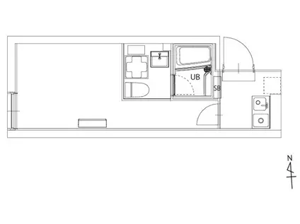 CITY WALK下板橋(1K/1階)の間取り写真