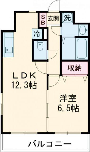 モア ルミーネ(1LDK/4階)の間取り写真