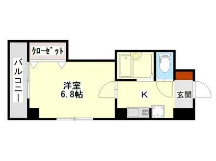 アートビル(1K/2階)の間取り写真