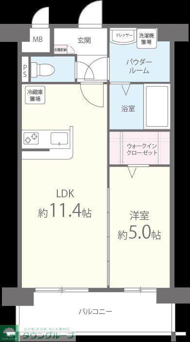 サクラート駅南(1LDK/6階)の間取り写真