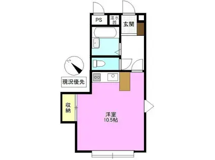 天神クレスト(ワンルーム/3階)の間取り写真