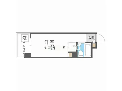 パークサイド上本町駅前(ワンルーム/8階)の間取り写真