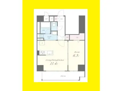 GEMINOS CHIGASAKI(1LDK/3階)の間取り写真