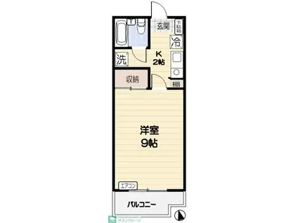 パークレジデンス(1K/3階)の間取り写真