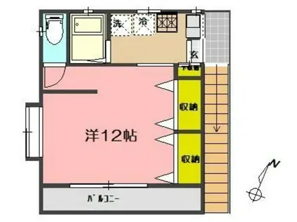 インスパイアー(1K/3階)の間取り写真
