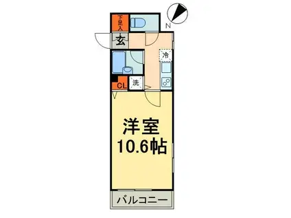 プライムアーバン日本橋人形町(1K/11階)の間取り写真