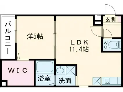 フジパレス百舌鳥駅南V番館(1LDK/1階)の間取り写真