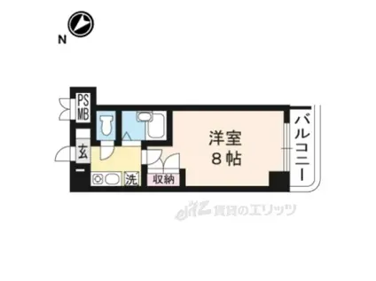 アイランド小野山(1K/6階)の間取り写真