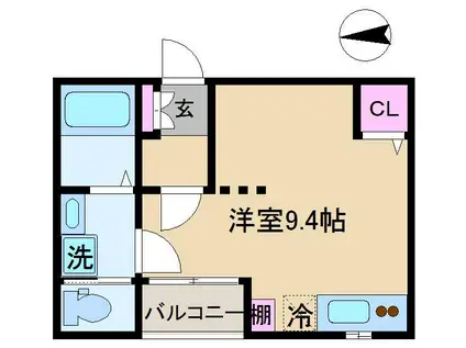 アクアステージ駒込(ワンルーム/3階)の間取り写真