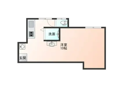 ノワール中島(ワンルーム/2階)の間取り写真