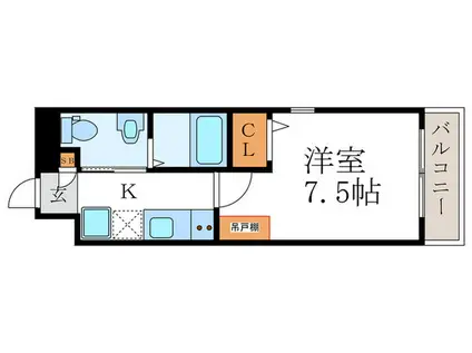NEXT LIFE三条御前(1K/4階)の間取り写真