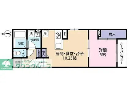 WILLOWS神明(1LDK/2階)の間取り写真