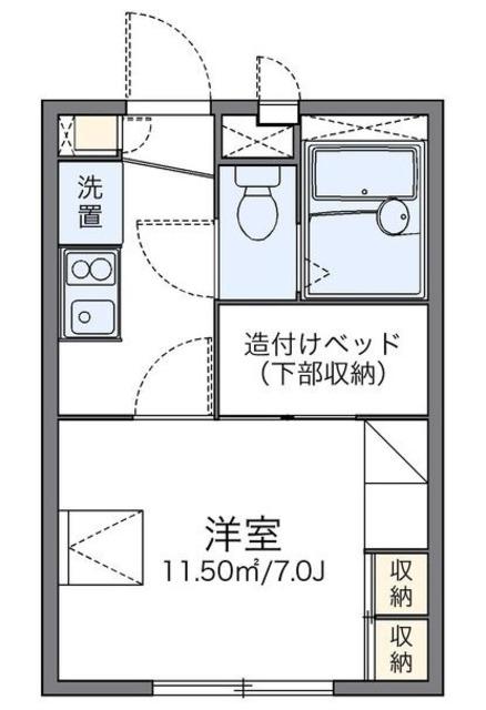 レオパレス独歩(1K/2階)の間取り写真