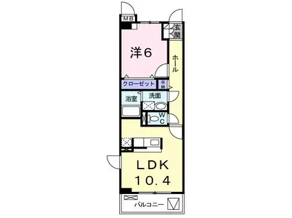 フィールド ア カラーステージ(1LDK/3階)の間取り写真