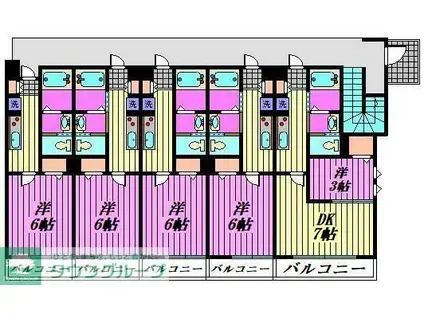 瀬崎A棟(1K/1階)の間取り写真