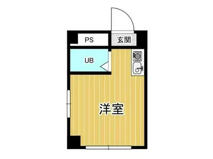 ホワイトヴィラ相模原II(ワンルーム/1階)の間取り写真