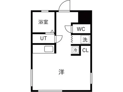 HALさくら(ワンルーム/5階)の間取り写真
