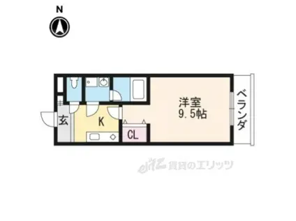 グランレブリー壬生(1K/3階)の間取り写真