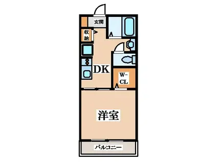 シャーメゾン灰塚A棟(1DK/1階)の間取り写真