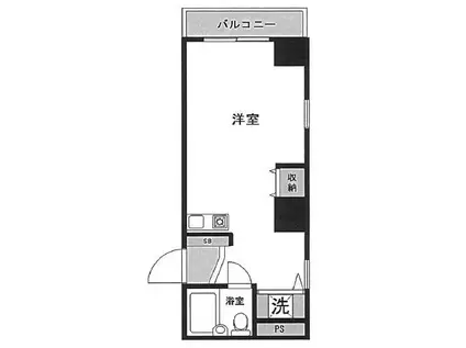 グランデール大島(ワンルーム/5階)の間取り写真