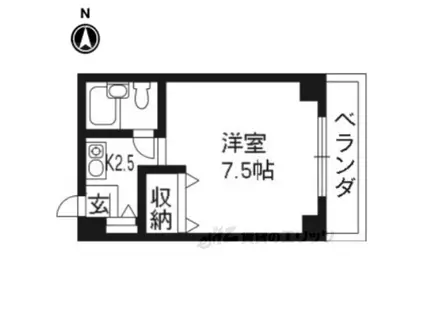 クレイン京都ST(1K/2階)の間取り写真