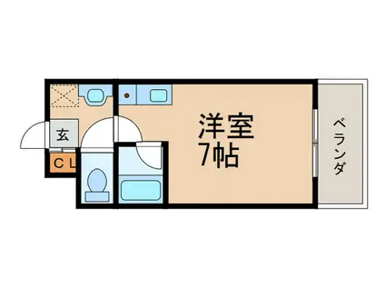 ベイパレスWAKAMATSU(ワンルーム/4階)の間取り写真